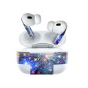 Air Pods Pro2 / Pro1 専用 デザインスキンシール airpods エアポッド apple アップル AirPods Pro 第1世代 airpodsPro 第2世代 対応 イヤホン カバー デコレーション アクセサリー デコシール 025876 星 スター カラフル 花火