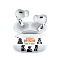 Air Pods Pro2 / Pro1 専用 デザインスキンシール airpods エアポッド apple アップル AirPods Pro 第1世代 airpodsPro 第2世代 対応 イヤホン カバー デコレーション アクセサリー デコシール 026111 ハロウィン ユニーク おばけ Halloween