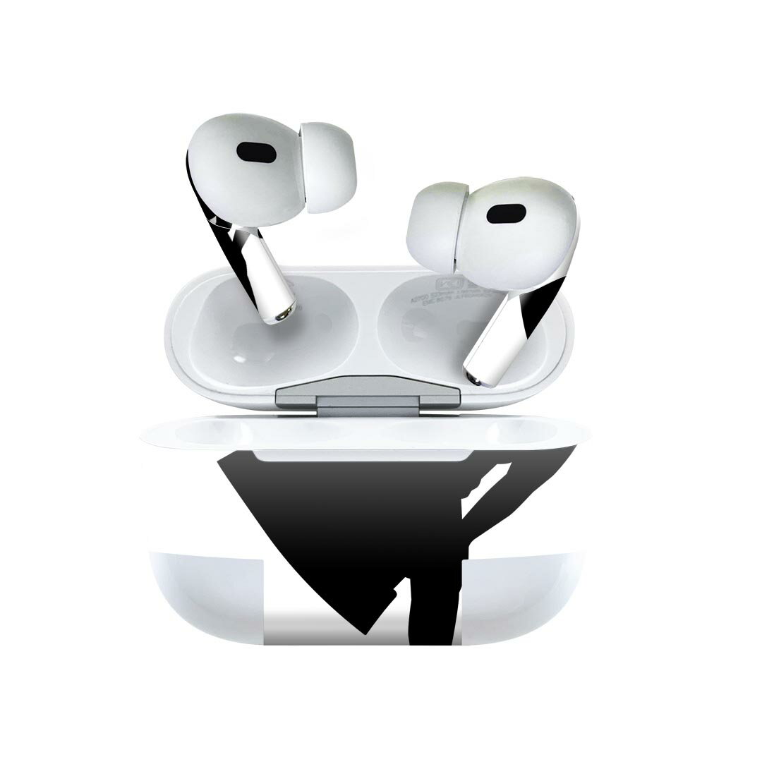 Air Pods Pro2 / Pro1 専用 デザインスキンシール airpods エアポッド apple アップル AirPods Pro 第1世代 airpodsPro 第2世代 対応 イヤホン カバー デコレーション アクセサリー デコシール 026248 相撲　関取　日本　和