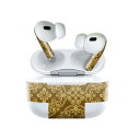 Air Pods Pro2 / Pro1 専用 デザインスキンシール airpods エアポッド apple アップル AirPods Pro 第1世代 airpodsPro 第2世代 対応 イヤホン カバー デコレーション アクセサリー デコシール 004318 模様　エレガント　ブラウン