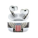 Air Pods Pro2 / Pro1 専用 デザインスキンシール airpods エアポッド apple アップル AirPods Pro 第1世代 airpodsPro 第2世代 対応 イヤホン カバー デコレーション アクセサリー デコシール 004576 鳥 黒 国旗(2)
