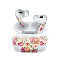 Air Pods Pro2 / Pro1 専用 デザインスキンシール airpods エアポッド apple アップル AirPods Pro 第1世代 airpodsPro 第2世代 対応 イヤホン カバー デコレーション アクセサリー デコシール 004834 薔薇　花　ピンク