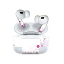 Air Pods Pro2 / Pro1 専用 デザインスキンシール airpods エアポッド apple アップル AirPods Pro 第1世代 airpodsPro 第2世代 対応 イヤホン カバー デコレーション アクセサリー デコシール 005019 花 ピンク シンプル