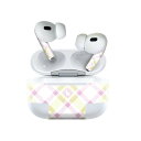 Air Pods Pro2 / Pro1 専用 デザインスキンシール airpods エアポッド apple アップル AirPods Pro 第1世代 airpodsPro 第2世代 対応 イヤホン カバー デコレーション アクセサリー デコシール 005151 うさぎ チェック 模様