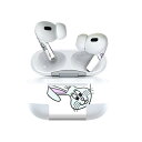 Air Pods Pro2 / Pro1 専用 デザインスキンシール airpods エアポッド apple アップル AirPods Pro 第1世代 airpodsPro 第2世代 対応 イヤホン カバー デコレーション アクセサリー デコシール 005715 動物 キャラクター 兎