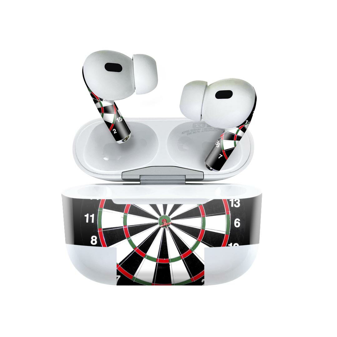 楽天スマコレAir Pods Pro2 / Pro1 専用 デザインスキンシール airpods エアポッド apple アップル AirPods Pro 第1世代 airpodsPro 第2世代 対応 イヤホン カバー デコレーション アクセサリー デコシール 005924 ダーツ　ゲーム