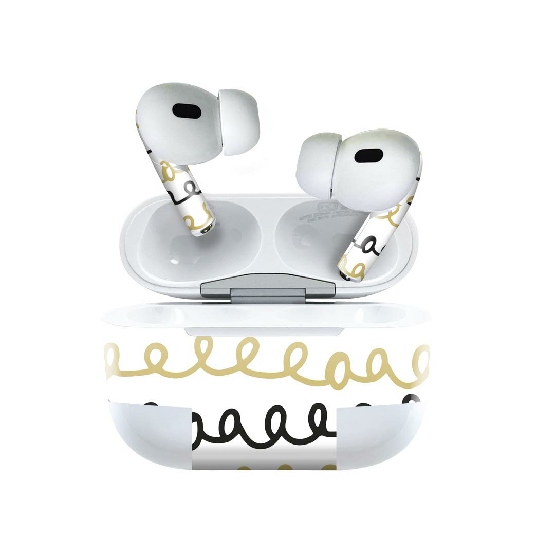 Air Pods Pro2 / Pro1 専用 デザインスキンシール airpods エアポッド apple アップル AirPods Pro 第1世代 airpodsPro 第2世代 対応 イヤホン カバー デコレーション アクセサリー デコシール 050181