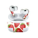 Air Pods Pro2 / Pro1 専用 デザインスキンシール airpods エアポッド apple アップル AirPods Pro 第1世代 airpodsPro 第2世代 対応 イヤホン カバー デコレーション アクセサリー デコシール 006119 イチゴ 苺 イラスト 模様