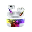 Air Pods Pro2 / Pro1 専用 デザインスキンシール airpods エアポッド apple アップル AirPods Pro 第1世代 airpodsPro 第2世代 対応 イヤホン カバー デコレーション アクセサリー デコシール 006745 星 スター レインボー