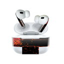 Air Pods Pro2 / Pro1 専用 デザインスキンシール airpods エアポッド apple アップル AirPods Pro 第1世代 airpodsPro 第2世代 対応 イヤホン カバー デコレーション アクセサリー デコシール 007991 植物 赤 レッド 黒 ブラック(2)