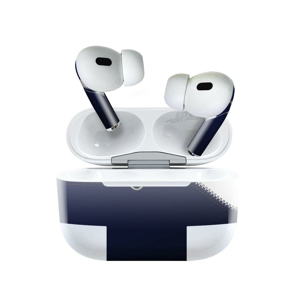 Air Pods Pro2 / Pro1 専用 デザインスキンシール airpods エアポッド apple アップル AirPods Pro 第1世代 airpodsPro 第2世代 対応 イヤホン カバー デコレーション アクセサリー デコシール 008071 イラスト チャック 青 ブルー