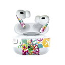 Air Pods Pro2 / Pro1 専用 デザインスキンシール airpods エアポッド apple アップル AirPods Pro 第1世代 airpodsPro 第2世代 対応 イヤホン カバー デコレーション アクセサリー デコシール 008196 カラフル レインボー ハート