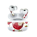 Air Pods Pro2 / Pro1 専用 デザインスキンシール airpods エアポッド apple アップル AirPods Pro 第1世代 airpodsPro 第2世代 対応 イヤホン カバー デコレーション アクセサリー デコシール 008320 イラスト さくらんぼ チェリー 赤 レッド(2)