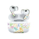 楽天スマコレAir Pods Pro2 / Pro1 専用 デザインスキンシール airpods エアポッド apple アップル AirPods Pro 第1世代 airpodsPro 第2世代 対応 イヤホン カバー デコレーション アクセサリー デコシール 008423 野菜　カラフル　模様