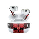 Air Pods Pro2 / Pro1 専用 デザインスキンシール airpods エアポッド apple アップル AirPods Pro 第1世代 airpodsPro 第2世代 対応 イヤホン カバー デコレーション アクセサリー デコシール 008543 2015 カレンダー 骸骨 赤 レッド