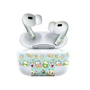 Air Pods Pro2 / Pro1 専用 デザインスキンシール airpods エアポッド apple アップル AirPods Pro 第1世代 airpodsPro 第2世代 対応 イヤホン カバー デコレーション アクセサリー デコシール 008617 フクロウ 水色 模様 水玉