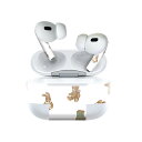 Air Pods Pro2 / Pro1 専用 デザインスキンシール airpods エアポッド apple アップル AirPods Pro 第1世代 airpodsPro 第2世代 対応 イヤホン カバー デコレーション アクセサリー デコシール 010194 動物 熊 うさぎ