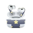 Air Pods Pro2 / Pro1 専用 デザインスキンシール airpods エアポッド apple アップル AirPods Pro 第1世代 airpodsPro 第2世代 対応 イヤホン カバー デコレーション アクセサリー デコシール 010246 星　黄色　紺