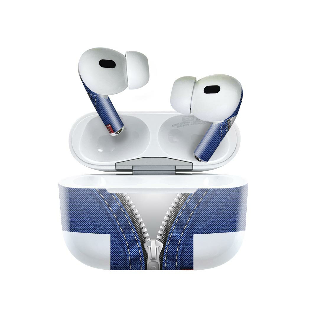 Air Pods Pro2 / Pro1 専用 デザインスキンシール airpods エアポッド apple アップル AirPods Pro 第1世代 airpodsPro 第2世代 対応 イヤホン カバー デコレーション アクセサリー デコシール 010451 おしゃれ　ファッション　ジーンズ