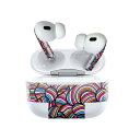 Air Pods Pro2 / Pro1 専用 デザインスキンシール airpods エアポッド apple アップル AirPods Pro 第1世代 airpodsPro 第2世代 対応 イヤホン カバー デコレーション アクセサリー デコシール 010725 カラフル レインボー 虹色