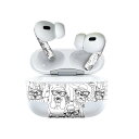 Air Pods Pro2 / Pro1 専用 デザインスキンシール airpods エアポッド apple アップル AirPods Pro 第1世代 airpodsPro 第2世代 対応 イヤホン カバー デコレーション アクセサリー デコシール 010793 犬 めがね 動物(2)