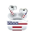 Air Pods Pro2 / Pro1 専用 デザインスキンシール airpods エアポッド apple アップル AirPods Pro 第1世代 airpodsPro 第2世代 対応 イヤホン カバー デコレーション アクセサリー デコシール 011696 アメリカ 国旗(2)