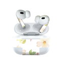 Air Pods Pro2 / Pro1 専用 デザインスキンシール airpods エアポッド apple アップル AirPods Pro 第1世代 airpodsPro 第2世代 対応 イヤホン カバー デコレーション アクセサリー デコシール 012313 花 花柄 白(2)