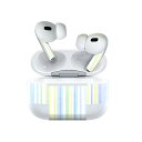 Air Pods Pro2 / Pro1 専用 デザインスキンシール airpods エアポッド apple アップル AirPods Pro 第1世代 airpodsPro 第2世代 対応 イヤホン カバー デコレーション アクセサリー デコシール 013956 ストライプ 青 模様(2)