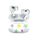 Air Pods Pro2 / Pro1 専用 デザインスキンシール airpods エアポッド apple アップル AirPods Pro 第1世代 airpodsPro 第2世代 対応 イヤホン カバー デコレーション アクセサリー デコシール 014068 花 カラフル(2)
