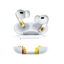 Air Pods Pro2 / Pro1 専用 デザインスキンシール airpods エアポッド apple アップル AirPods Pro 第1世代 airpodsPro 第2世代 対応 イヤホン カバー デコレーション アクセサリー デコシール 014094 ひまわり 夏 花
