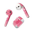 Air Pods 専用 デザインスキンシール airpods エアポッド apple アップル AirPods 第一世代(2016)airpods2 第二世代(2019)対応 イヤホン カバー デコレーション アクセサリー デコシール 002022 ピンク しゃぼん玉