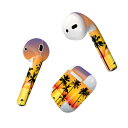 Air Pods 専用 デザインスキンシール airpods エアポッド apple アップル AirPods 第一世代(2016)airpods2 第二世代(2019)対応 イヤホン カバー デコレーション アクセサリー デコシール 003483 海 風景 景色