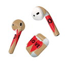 Air Pods 専用 デザインスキンシール airpods エアポッド apple アップル AirPods 第一世代(2016)airpods2 第二世代(2019)対応 イヤホン カバー デコレーション アクセサリー デコシール 020586 マスク デザイン バレンタイン デコレーション