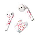 Air Pods 専用 デザインスキンシール airpods エアポッド apple アップル AirPods 第一世代(2016)airpods2 第二世代(2019)対応 イヤホン カバー デコレーション アクセサリー デコシール 020587 マスク デザイン バレンタイン デコレーション