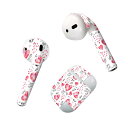 Air Pods 専用 デザインスキンシール airpods エアポッド apple アップル AirPods 第一世代(2016)airpods2 第二世代(2019)対応 イヤホン カバー デコレーション アクセサリー デコシール 020615 マスクデザイン バレンタイン ハート