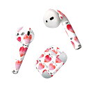 Air Pods 専用 デザインスキンシール airpods エアポッド apple アップル AirPods 第一世代(2016)airpods2 第二世代(2019)対応 イヤホン カバー デコレーション アクセサリー デコシール 020616 マスクデザイン バレンタイン ハート