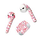 Air Pods 専用 デザインスキンシール airpods エアポッド apple アップル AirPods 第一世代(2016)airpods2 第二世代(2019)対応 イヤホン カバー デコレーション アクセサリー デコシール 020618 マスクデザイン バレンタイン ハート