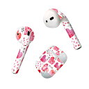Air Pods 専用 デザインスキンシール airpods エアポッド apple アップル AirPods 第一世代(2016)airpods2 第二世代(2019)対応 イヤホン カバー デコレーション アクセサリー デコシール 020619 マスクデザイン バレンタイン ハート