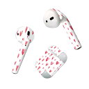 Air Pods 専用 デザインスキンシール airpods エアポッド apple アップル AirPods 第一世代(2016)airpods2 第二世代(2019)対応 イヤホン カバー デコレーション アクセサリー デコシール 020622 マスクデザイン バレンタイン ハート