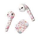 Air Pods 専用 デザインスキンシール airpods エアポッド apple アップル AirPods 第一世代(2016)airpods2 第二世代(2019)対応 イヤホン カバー デコレーション アクセサリー デコシール 020623 マスクデザイン バレンタイン ハート