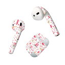 Air Pods 専用 デザインスキンシール airpods エアポッド apple アップル AirPods 第一世代（2016）airpods2 第二世代（2019）対応 イヤホン カバー デコレーション アクセサリー デコシール 020631 マスクデザイン バレンタイン ハート