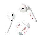 Air Pods 専用 デザインスキンシール airpods エアポッド apple アップル AirPods 第一世代(2016)airpods2 第二世代(2019)対応 イヤホン カバー デコレーション アクセサリー デコシール 020655 マスクデザイン 桃の節句 ひな祭り