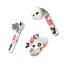 Air Pods 専用 デザインスキンシール airpods エアポッド apple アップル AirPods 第一世代(2016)airpods2 第二世代(2019)対応 イヤホン カバー デコレーション アクセサリー デコシール 020659 マスクデザイン 梅 模様 ひな祭り