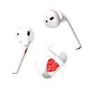 Air Pods 専用 デザインスキンシール airpods エアポッド apple アップル AirPods 第一世代(2016)airpods2 第二世代(2019)対応 イヤホン カバー デコレーション アクセサリー デコシール 020692 マスクデザイン バレンタイン ハート