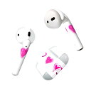Air Pods 専用 デザインスキンシール airpods エアポッド apple アップル AirPods 第一世代(2016)airpods2 第二世代(2019)対応 イヤホン カバー デコレーション アクセサリー デコシール 020696 マスクデザイン バレンタイン ハート