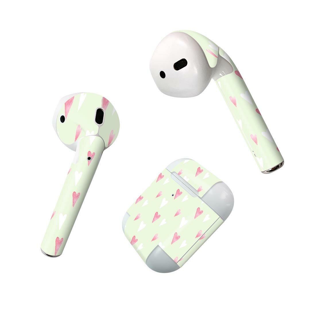 Air Pods 専用 デザインスキンシール airpods エアポッド apple アップル AirPods 第一世代（2016）airpods2 第二世代（2019）対応 イヤホン カバー デコレーション アクセサリー デコシール 020826 マスクデザイン 梅雨 rainy season