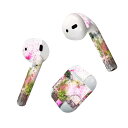Air Pods 専用 デザインスキンシール airpods エアポッド apple アップル AirPods 第一世代(2016)airpods2 第二世代(2019)対応 イヤホン カバー デコレーション アクセサリー デコシール 022975 自転車 イラスト 花 ペイント