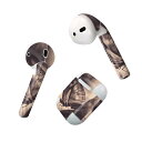 Air Pods 専用 デザインスキンシール airpods エアポッド apple アップル AirPods 第一世代（2016）airpods2 第二世代（2019）対応 イヤホン カバー デコレーション アクセサリー デコシール 023046 蝶々　自然　景色　セピア