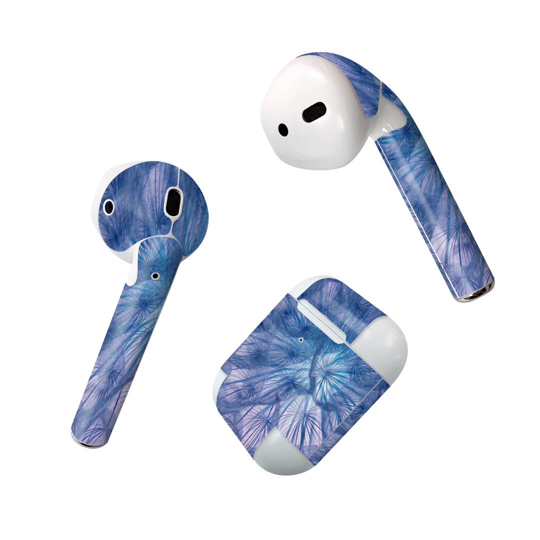 Air Pods 専用 デザインスキンシール airpods エアポッド apple アップル AirPods 第一世代(2016)airpods2 第二世代(2019)対応 イヤホン カバー デコレーション アクセサリー デコシール 023191 羽根 フェザー 写真