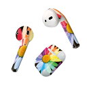 Air Pods 専用 デザインスキンシール airpods エアポッド apple アップル AirPods 第一世代(2016)airpods2 第二世代(2019)対応 イヤホン カバー デコレーション アクセサリー デコシール 023554 花 カラフル レインボー 多様性